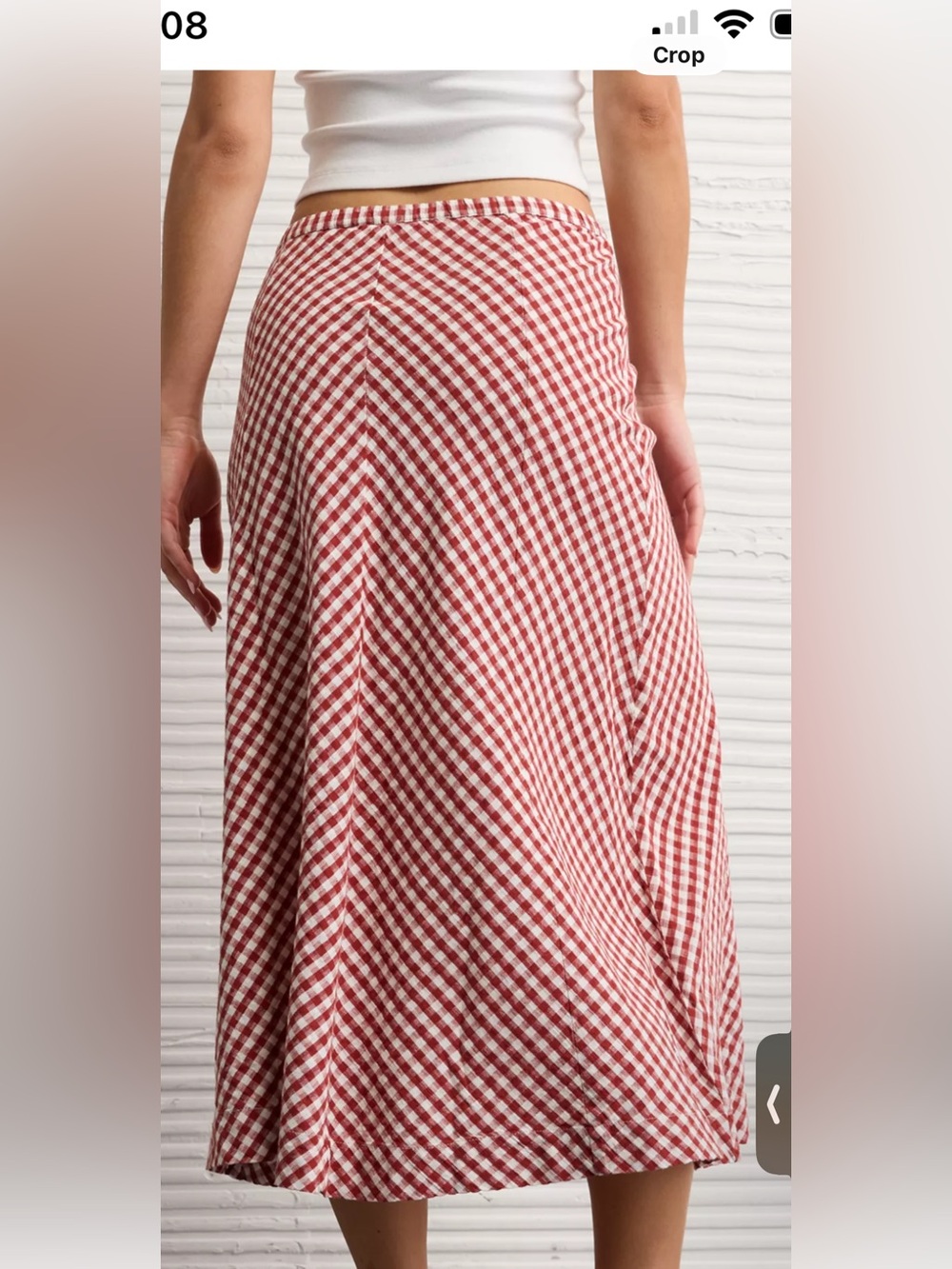 American Eagle Outfitters Red Gingham maxi Skirt - Picture 3 of 8